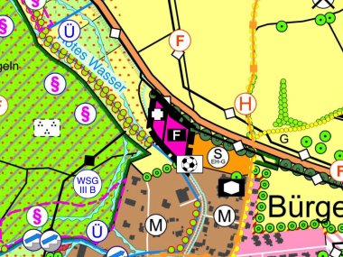 Flächennutzungsplanänderung „Hinterm Schimme / Feuerwehrgerätehaus“ (Planteil - unmaßstäblich)