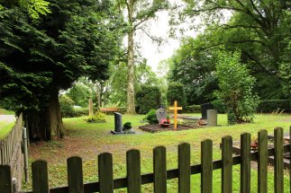 Sicht auf den Friedhof in Bernsdorf