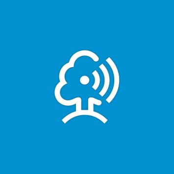 Logo der digitalen Dorflinden in der Gemeinde Cölbe. Es zeigt eine Linde mit einem von ihr ausgehenden WLAN-Signal. An Gebäuden mit einem solchen Logo ist freies WLAN verfügbar.