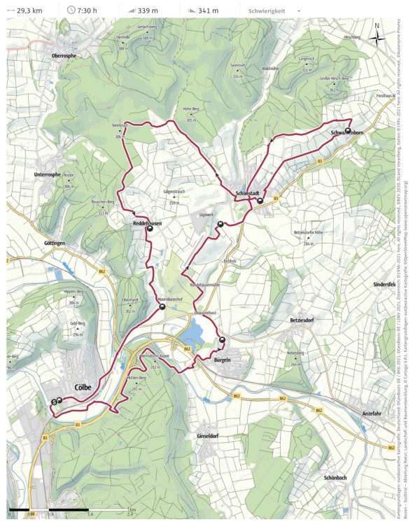 Cölbe bewegt sich - Rundweg durch alle Ortsteile