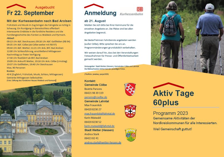 Aktueller Flyer Senioren Aktiv Tage 2023