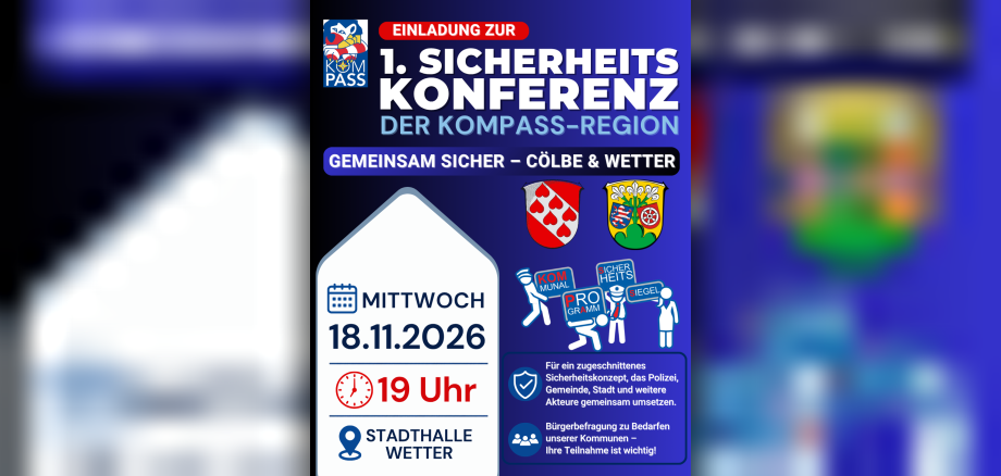 1. SiKo - Flyer SM Entwurf Final - 1 Einladungs-Flyer 1.Sicherheitskonferenz der Kompass-Region