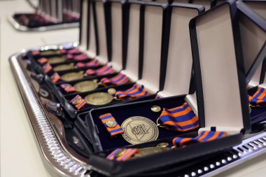 Anerkennung und Wertschätzung auf dem Silbertablett: Hier ist die Katastrophenschutz-Medaille in Bronze für 10-jähriges Engagement zu sehen.