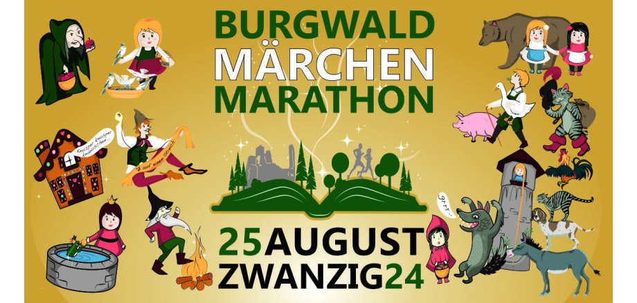 BurgwaldMärchenMarathon Flyer für den 25.08.2024