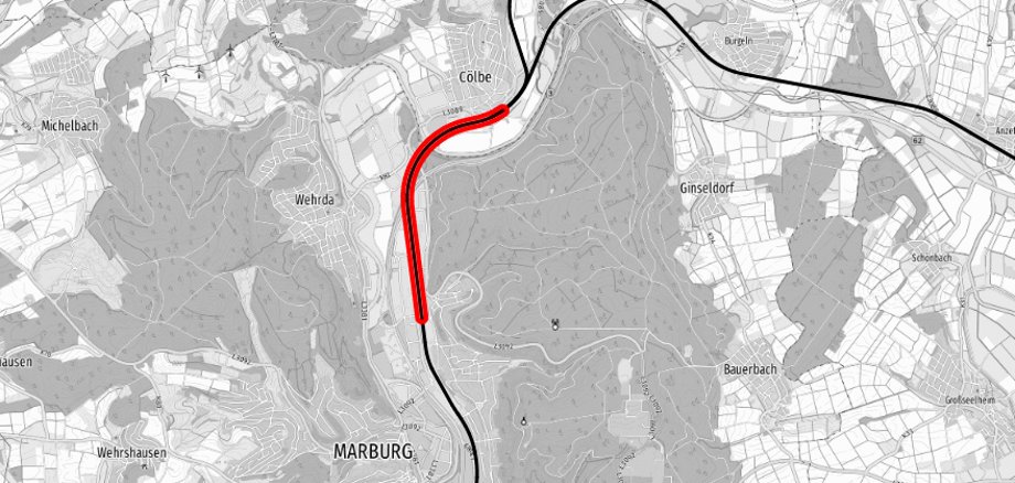 betroffener Bahnabschnitt