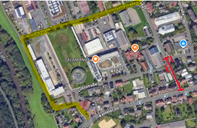 Sperrung Abschnitt IV Zimmermannstraße + Umleitungsstrecke