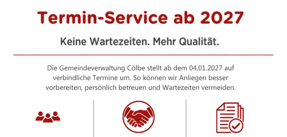 A4-Flyer Termin-Service Cölbe - 1 Flyer als Bild zum Newsartikel